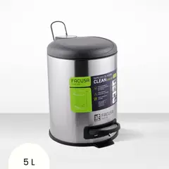 GENERICO - Papelera Clean con Asa y Pedal Facusa 5 Litros