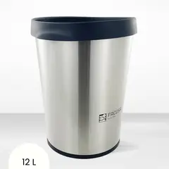 GENERICO - Papelera de Acero Inox Desk Facusa 12 Litros