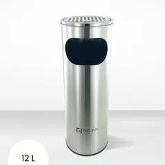 GENERICO - Papelera de Acero Inox Alba Facusa 12 Litros