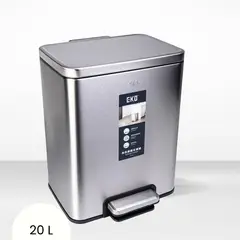 EKO - Papelera con pedal de Acero Inoxidable 20 Litros