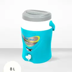 GENERICO - Cooler de Poliuretano Platino con Caño y Asa Pinnacle Celeste 8 Litros