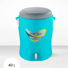 GENERICO - Cooler de Poliuretano Platino con Caño y Asa Pinnacle Celeste 40 Litros