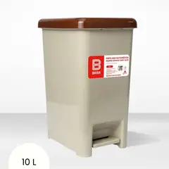 BASA - Papelera Automática Ahorra Espacio Homy Slim Beige 10 Litros