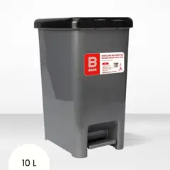 BASA - Papelera Automática Ahorra Espacio Homy Slim Negro 10 Litros