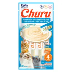 MOR - Churu Atún con Mariscos Snack Húmedo para Gatos