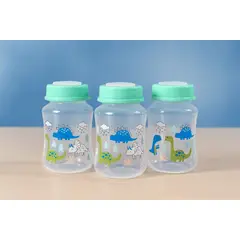 GENERICO - Pack x3 Frascos Recolectores de Leche Materna 250 ml Polipropileno
