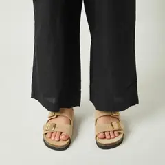 WHITE - Sandalias Honey de cuero color beige