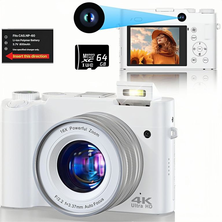 Cámara 4K DC218L Doble Lente Profesional + 64GB GRATIS