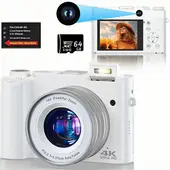 RENVMEXY - Cámara 4K DC218L Doble Lente Profesional + 64GB GRATIS