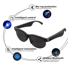GENERICO - Lentes de Sol Inteligentes con Traductor de 144 idiomas