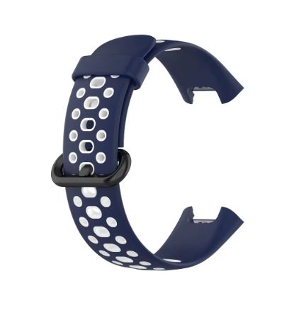 Correa de Silicona Sport para Redmi Watch 3 Active-Lite Azul-Blanco