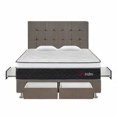 FORLI - Dormitorio Iridio 4 Cajones Marrón 2 Plz