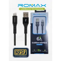 ROMAX - Cargador Cable Lightning 6a / 66w 1.2 M