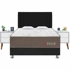 FORLI - Dormitorio Prime Gris King + 2 Veladores