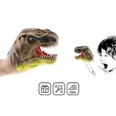GENERICO - Marioneta de Mano Dinosaurio - Marrón