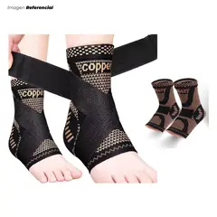 GENERICO - Tobillera Deportiva Copper de Fibra de Cobre Talla Única