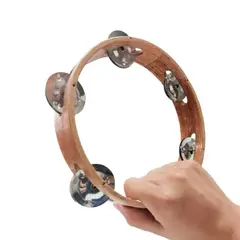 GENERICO - Instrumento Musical Pandereta de Madera Chica