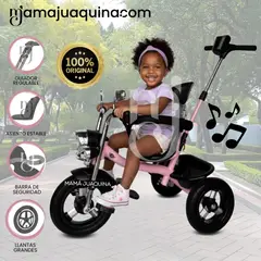 BEAUTIFUL - Triciclo Chavito con Guiador «YARLEY» Musical Light Pink