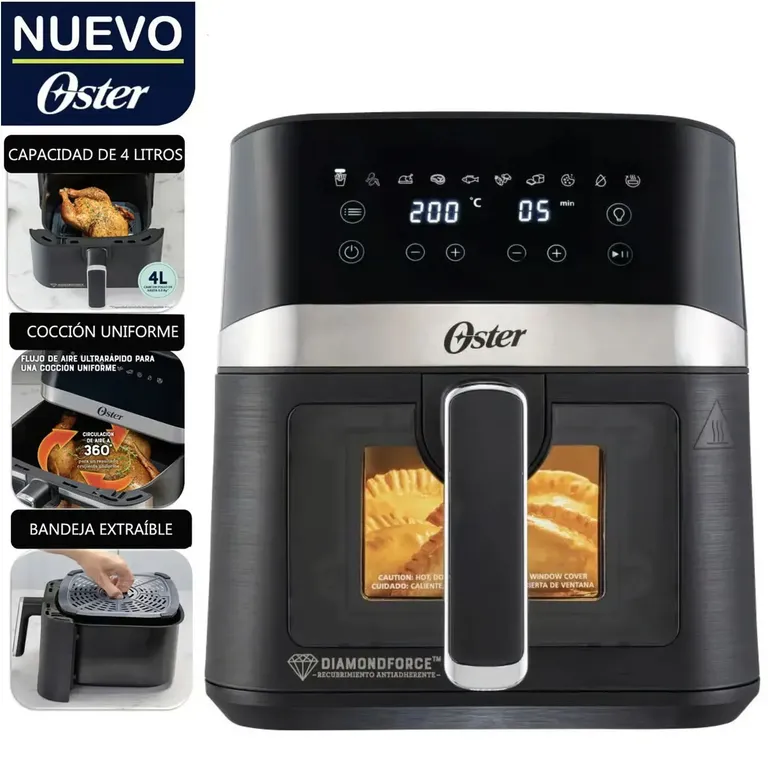 Freidora de Aire Digital Oster® CKSTAF40WDDF 4 Litros