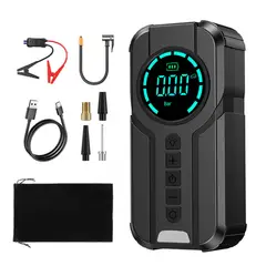 GENERICO - Arrancador de Batería Compresor Inflador de Llanta 150PSI Pantalla LED Power Bank USB Linterna
