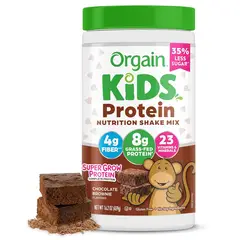 GENERICO - Orgain Mezcla de batido de proteína en polvo para niños brownie de chocolate
