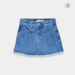 HORMIGUITA - Falda Short Denim Flor