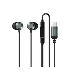 REMAX - Audiófonos Alámbricos RM-512a Negro Type-C