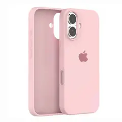 CASE - De Silicona Para Iphone 16 Plus - Rosa