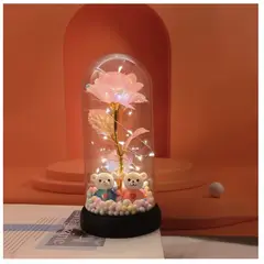 GENERICO - Lámpara Decorativa de Rosa LED en Cubierta de Plástico