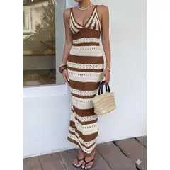 GENERICO - Vestido Long Midi en Hilo Tacto