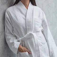 GENERICO - Bata de Baño Spa de Algodón 380gr - Talla M