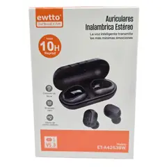 EWTTO - Audífono BT Inalámbrica Estereo 10 Horas V53