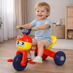 GENERICO - Triciclo Infantil Musical y Plegable con Luces – Ideal para Niños de 1 a 4 Años