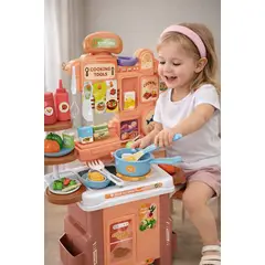 GENERICO - Juego de Cocinita Infantil con Accesorios Set de Cocina Didáctico 46 Piezas