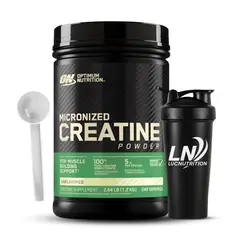 OPTIMUN NUTRITION - Creatina Optimum Nutrition 1.2 Kg - Creatina Monohidratada ON + Scoop + Shaker