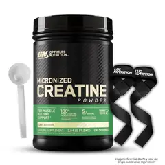 OPTIMUN NUTRITION - Creatina Optimum Nutrition 1.2 Kg - Creatina Monohidratada ON + Scoop + Straps