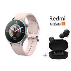 XIAOMI - Reloj inteligente de moda y Audifonos Redmi AirDots 2 Rosa