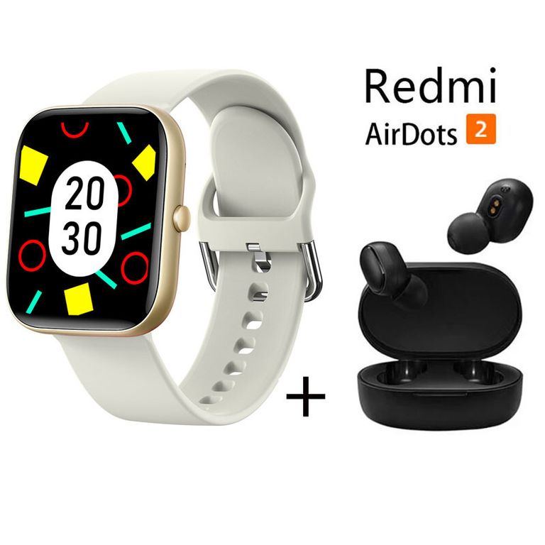 Reloj inteligente de pantalla grande HD + combo Redmi AirDots 2 Caqui