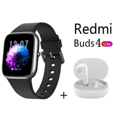 XIAOMI - Y9PRO reloj inteligente Negro + Redmi Buds 4 Lite - Blanco