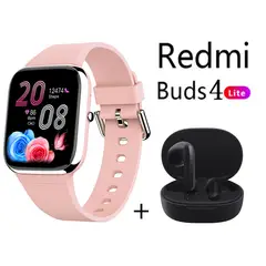 XIAOMI - Y9PRO reloj inteligente Rosado + Redmi Buds 4 Lite - Negro