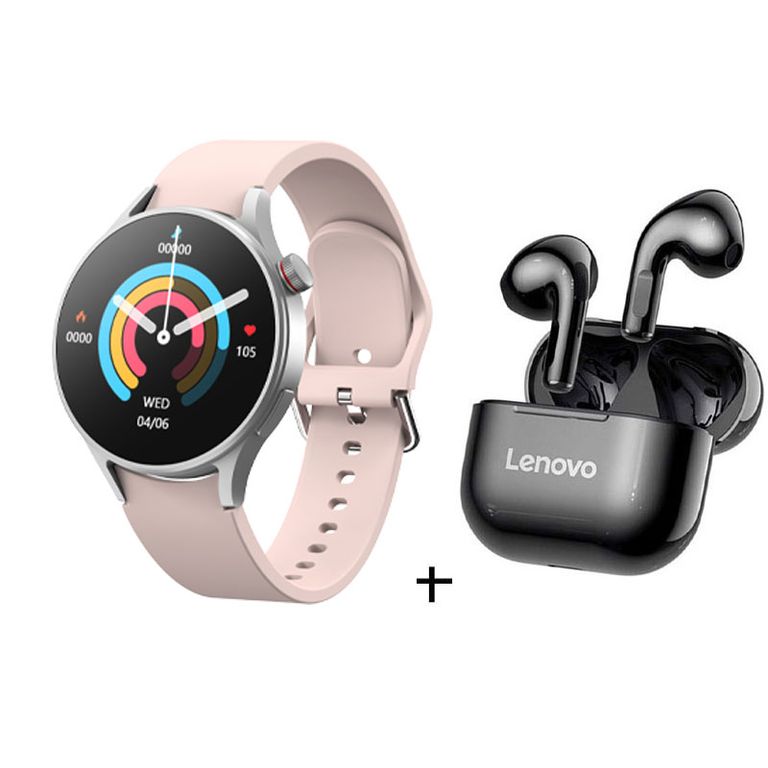 Reloj inteligente de moda y LP40 Rosa