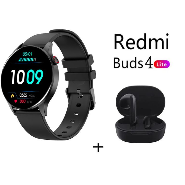 Reloj inteligente deportivo Y85+Audifonos Redmi Buds 4 Lite - Negro