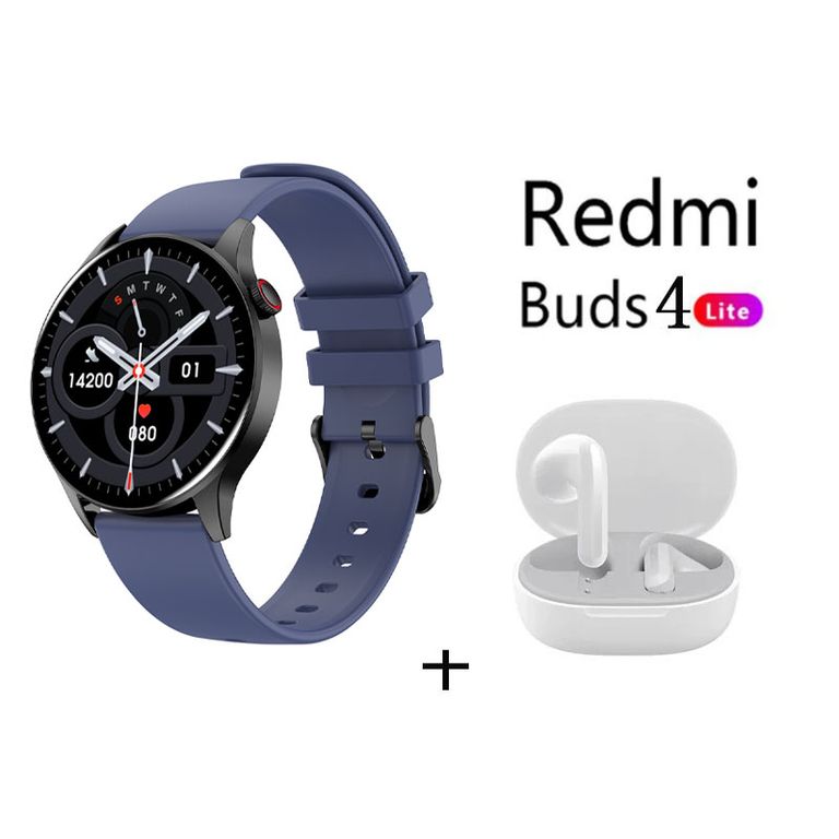 Reloj inteligente deportivo Y85+Audifonos Redmi Buds 4 Lite - Azul