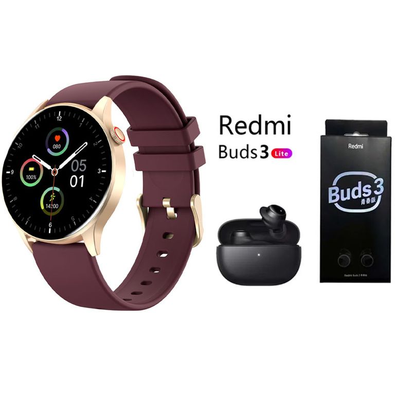Reloj inteligente deportivo Y85+Audifonos Redmi Buds 3 Lite Morado