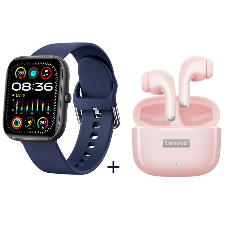 Audífonos LP40Pro De Tws y Reloj inteligente de - Azul