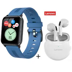 LENOVO - Y79 reloj inteligente deportivo azul + HT38 blanco