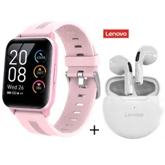 LENOVO - Y79 reloj inteligente deportivo rosa + HT38 blanco