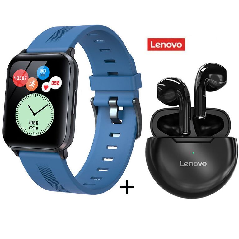 Y79 reloj inteligente deportivo azul + HT38 Negro