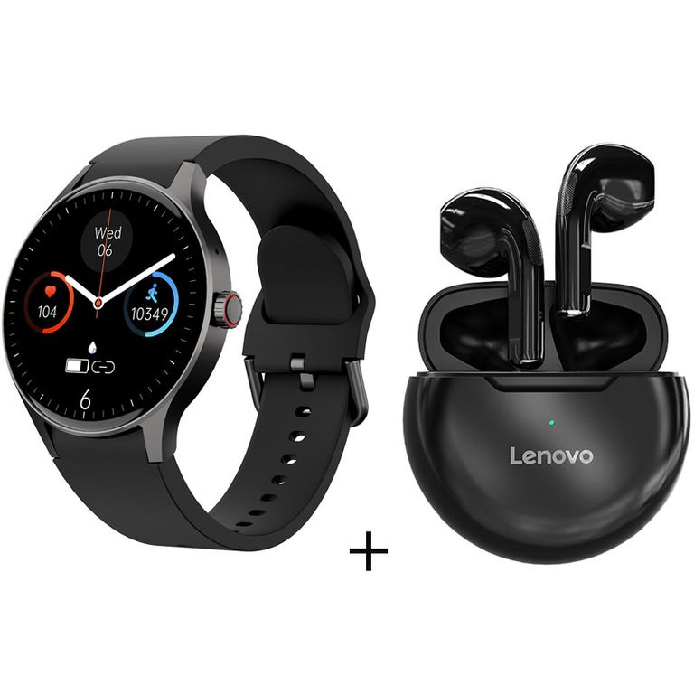 Reloj inteligente de llamadas Negro + combo ht38- Negro