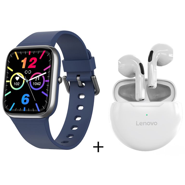 Y9PRO reloj inteligente deportivo azul + combo ht38 blanco